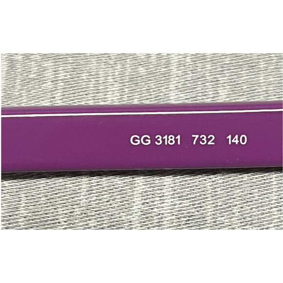 GUCCI GG 3181 732 140mm Purple Rectangle Eyeglasses Frames Designer PreOwned - Picture 5 of 5